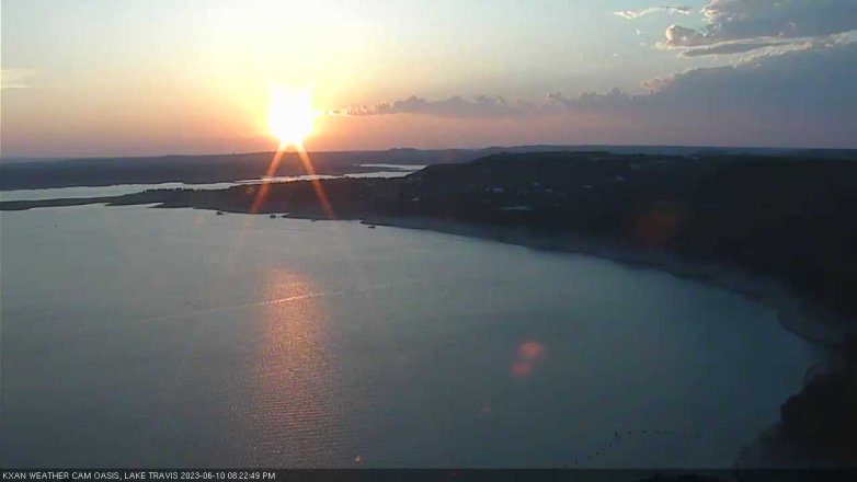 Lake Travis webcam, June 10, 2023 8:25 PM CT