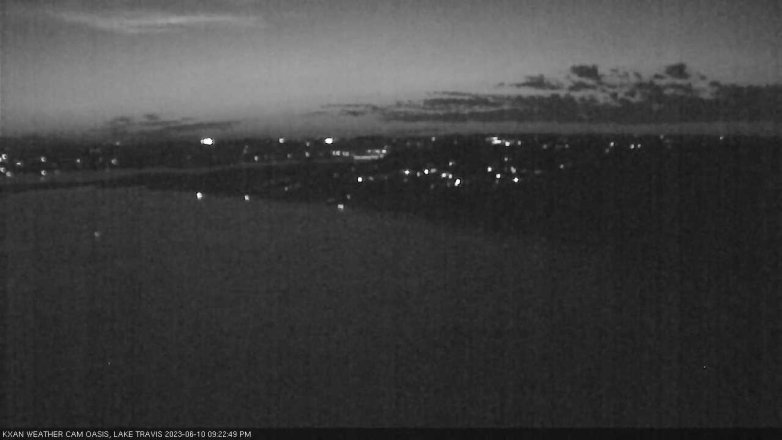 Lake Travis webcam, June 10, 2023 9:25 PM CT