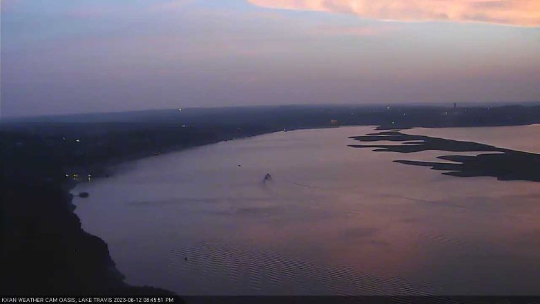 Lake Travis webcam, June 12, 2023 8:45 PM CT