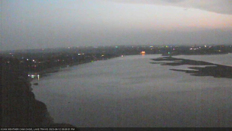 Lake Travis webcam, June 12, 2023 9:00 PM CT
