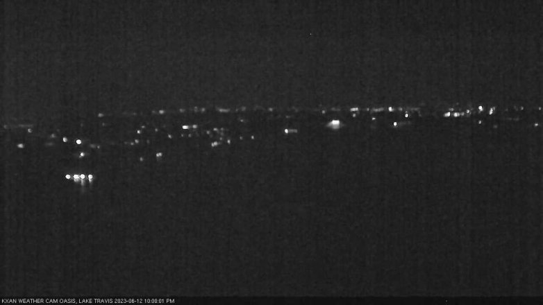 Lake Travis webcam, June 12, 2023 10:00 PM CT