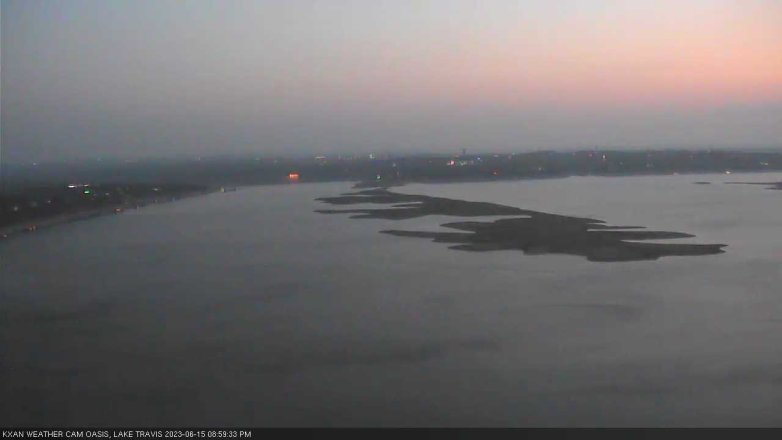 Lake Travis webcam, June 15, 2023 9:00 PM CT