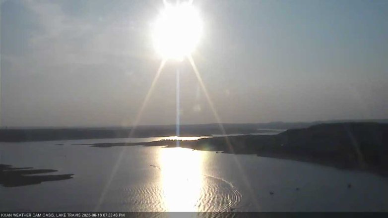 Lake Travis webcam, June 18, 2023 7:25 PM CT