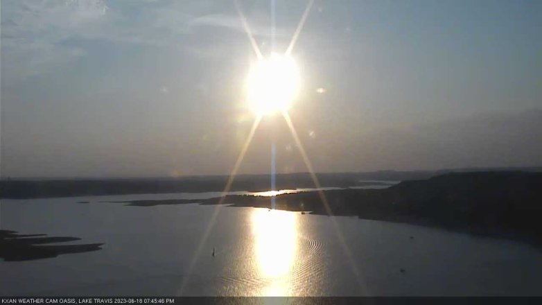 Lake Travis webcam, June 18, 2023 7:45 PM CT