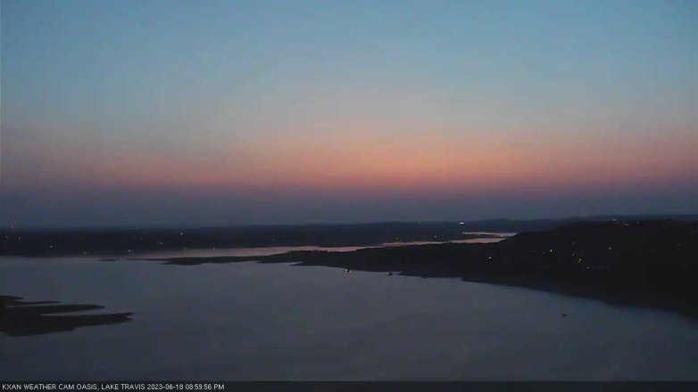 Lake Travis webcam, June 18, 2023 9:00 PM CT