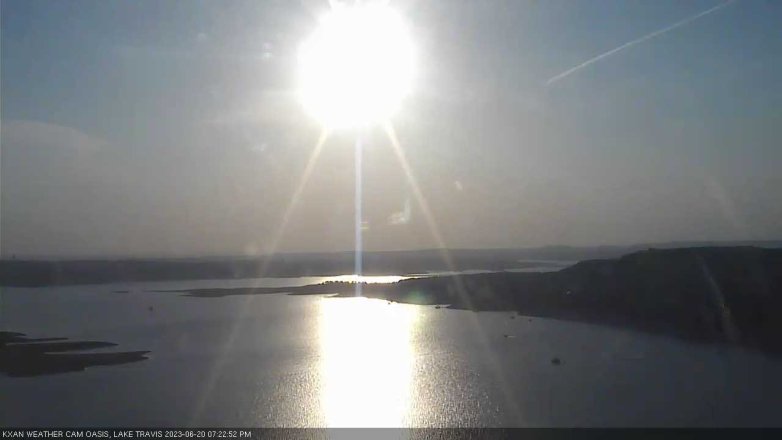 Lake Travis webcam, June 20, 2023 7:25 PM CT