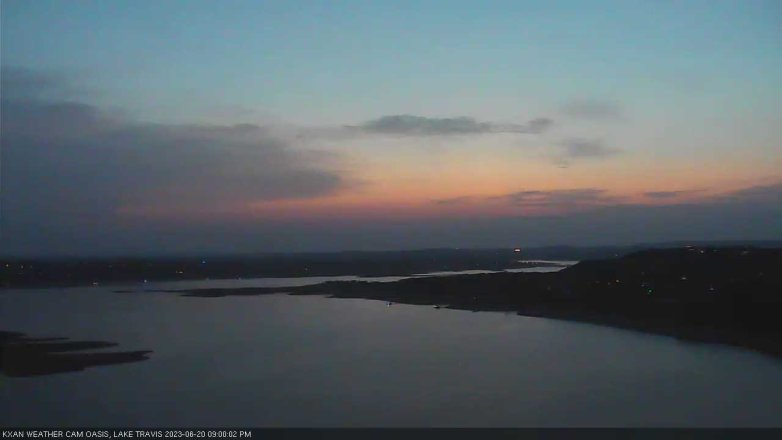 Lake Travis webcam, June 20, 2023 9:00 PM CT
