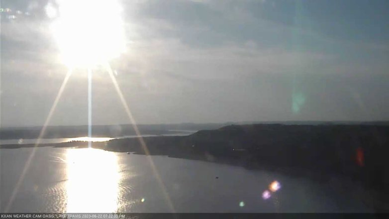 Lake Travis webcam, June 22, 2023 7:25 PM CT