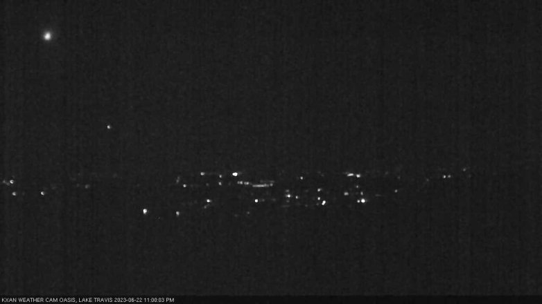 Lake Travis webcam, June 22, 2023 11:00 PM CT