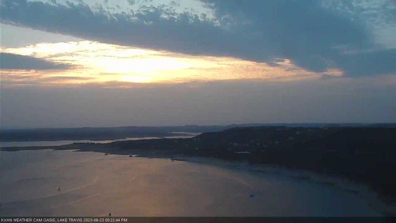 Lake Travis webcam, June 23, 2023 8:25 PM CT