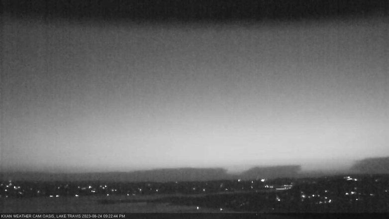 Lake Travis webcam, June 24, 2023 9:25 PM CT