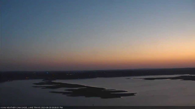 Lake Travis webcam, June 28, 2023 9:00 PM CT