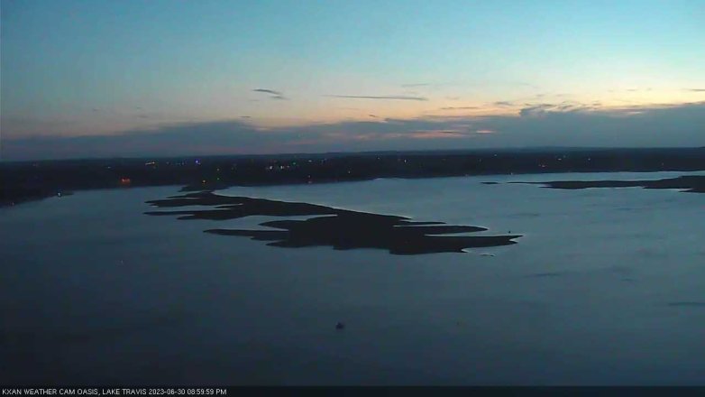 Lake Travis webcam, June 30, 2023 9:00 PM CT