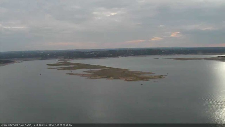 Lake Travis webcam, July 2, 2023 7:25 PM CT