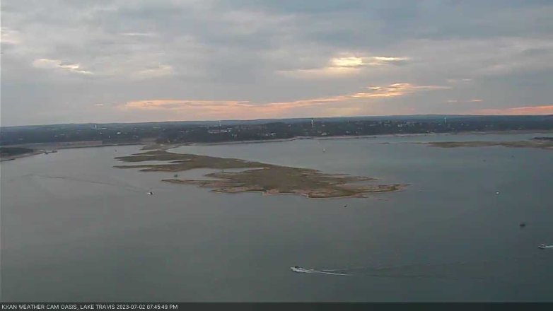 Lake Travis webcam, July 2, 2023 7:45 PM CT