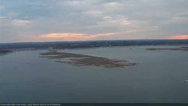 Lake Travis webcam, July 2, 2023 8:00 PM CT