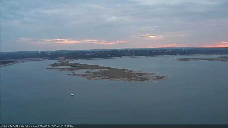 Lake Travis webcam, July 2, 2023 8:25 PM CT