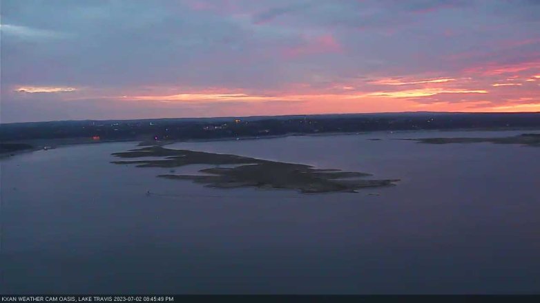 Lake Travis webcam, July 2, 2023 8:45 PM CT