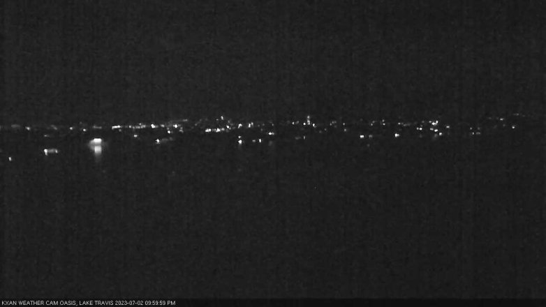 Lake Travis webcam, July 2, 2023 10:00 PM CT