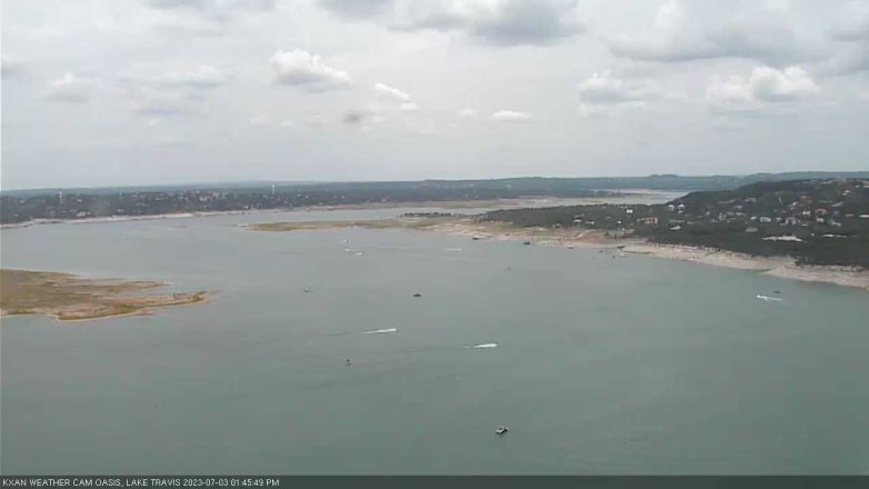 Lake Travis webcam, July 3, 2023 1:45 PM CT