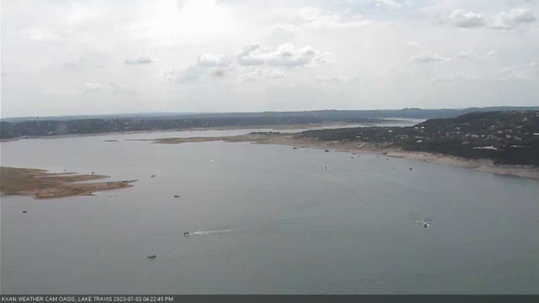 Lake Travis webcam, July 3, 2023 4:25 PM CT