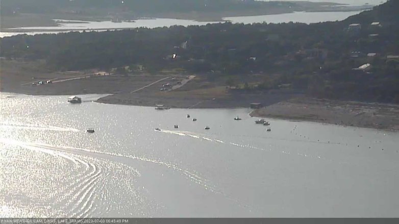 Lake Travis webcam, July 3, 2023 6:45 PM CT