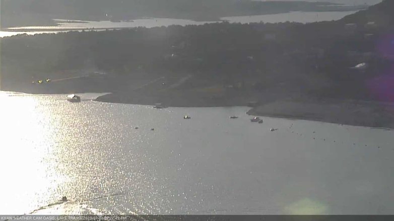 Lake Travis webcam, July 3, 2023 7:25 PM CT