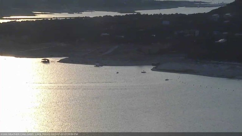 Lake Travis webcam, July 3, 2023 8:00 PM CT