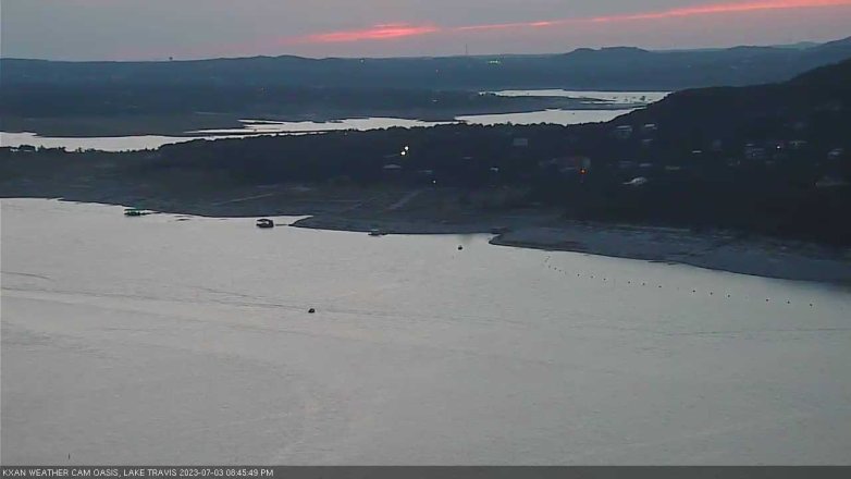Lake Travis webcam, July 3, 2023 8:45 PM CT