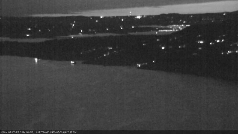 Lake Travis webcam, July 3, 2023 9:25 PM CT