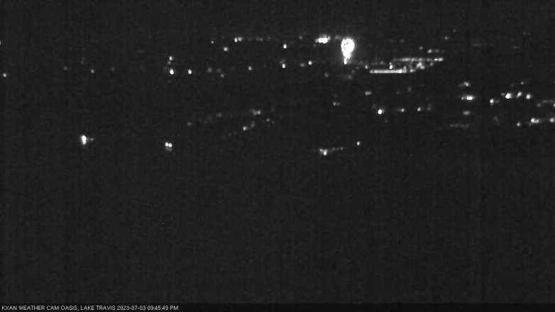 Lake Travis webcam, July 3, 2023 9:45 PM CT