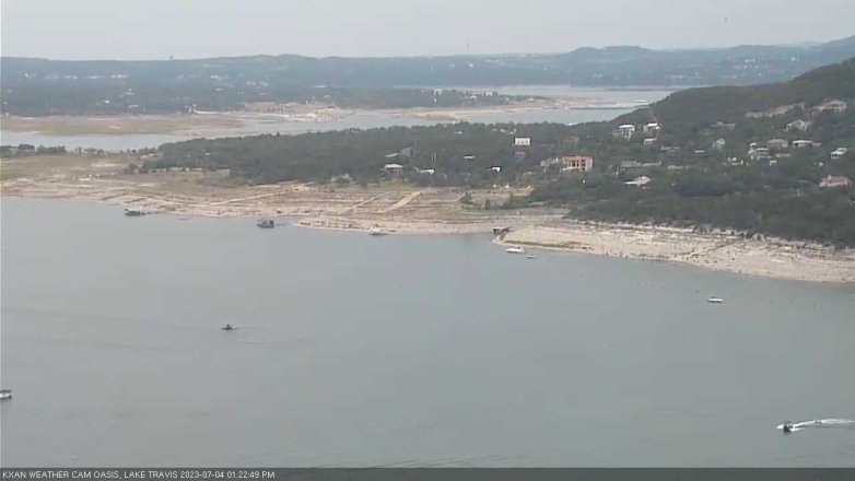 Lake Travis webcam, July 4, 2023 1:25 PM CT