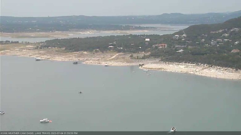 Lake Travis webcam, July 4, 2023 2:00 PM CT