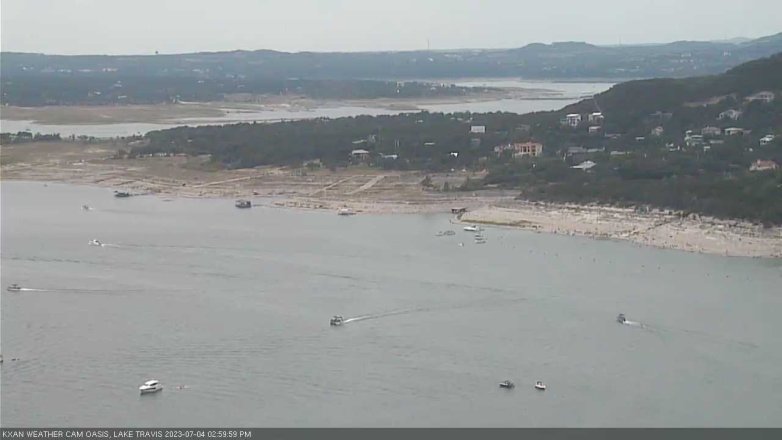 Lake Travis webcam, July 4, 2023 3:00 PM CT