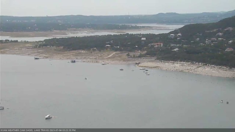 Lake Travis webcam, July 4, 2023 3:25 PM CT