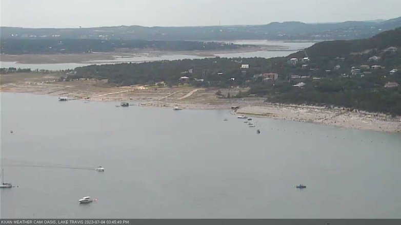 Lake Travis webcam, July 4, 2023 3:45 PM CT