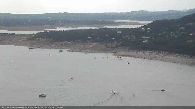 Lake Travis webcam, July 4, 2023 5:00 PM CT