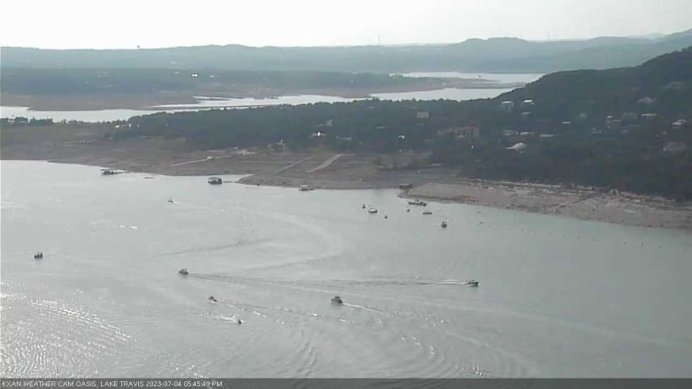Lake Travis webcam, July 4, 2023 5:45 PM CT