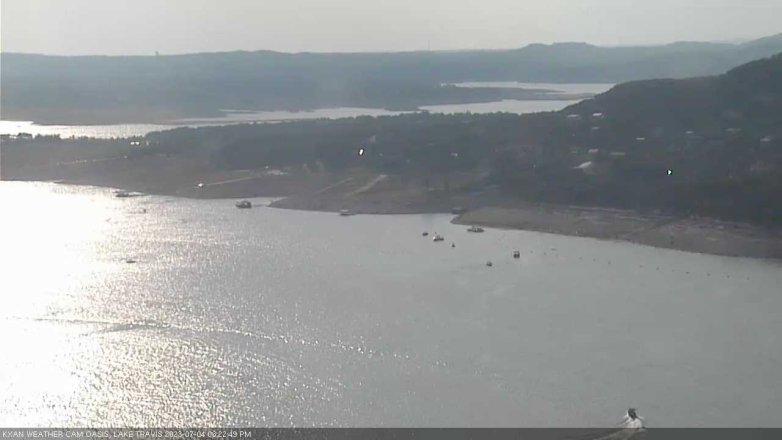Lake Travis webcam, July 4, 2023 6:25 PM CT