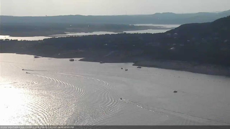 Lake Travis webcam, July 4, 2023 6:45 PM CT