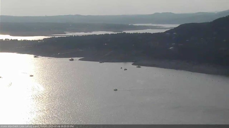 Lake Travis webcam, July 4, 2023 7:00 PM CT