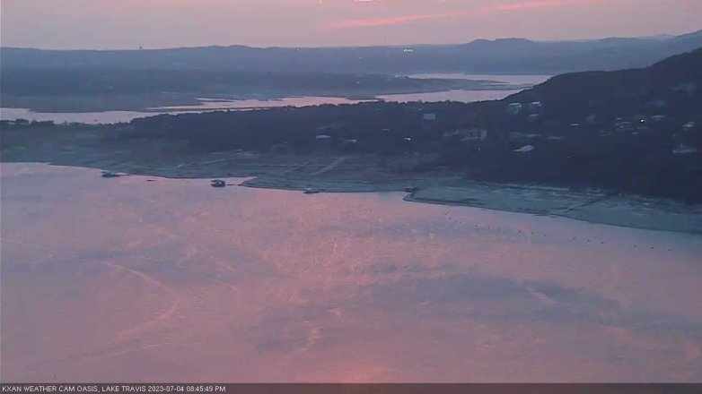 Lake Travis webcam, July 4, 2023 8:45 PM CT