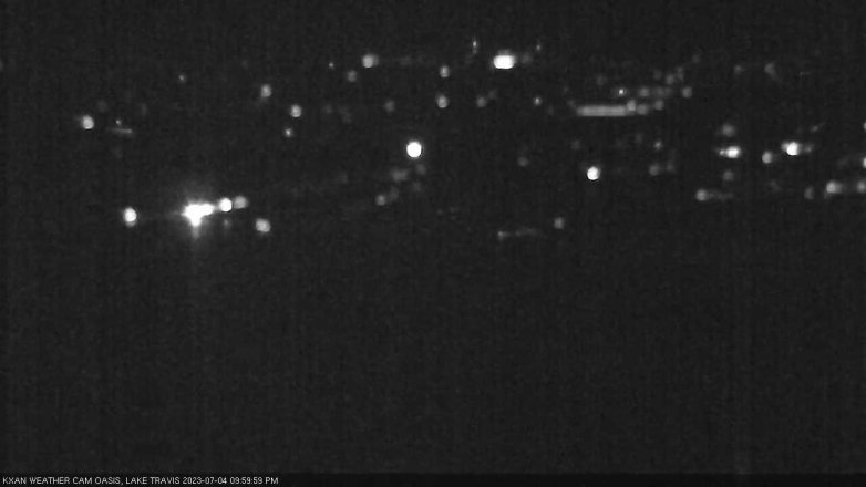 Lake Travis webcam, July 4, 2023 10:00 PM CT