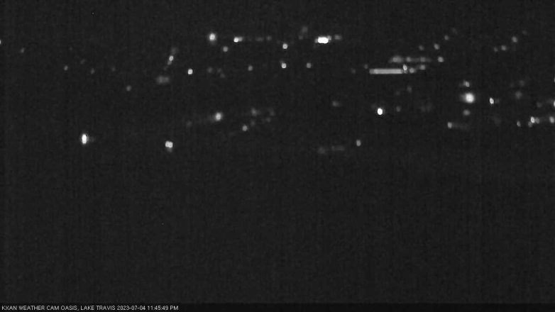 Lake Travis webcam, July 4, 2023 11:45 PM CT