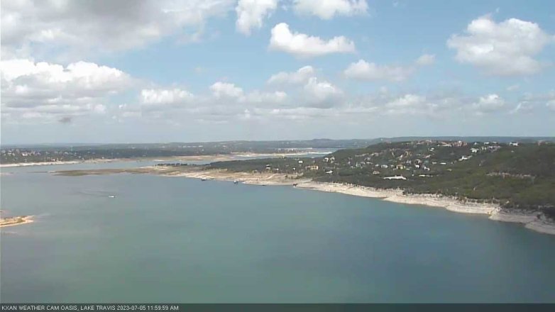 Lake Travis webcam, July 5, 2023 12:00 PM CT