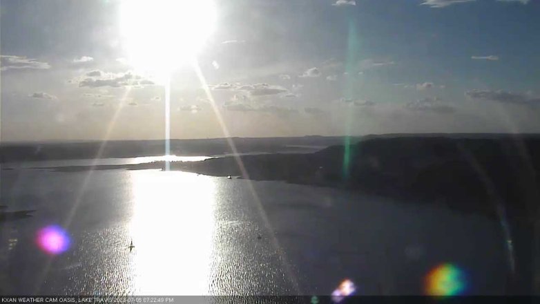 Lake Travis webcam, July 5, 2023 7:25 PM CT
