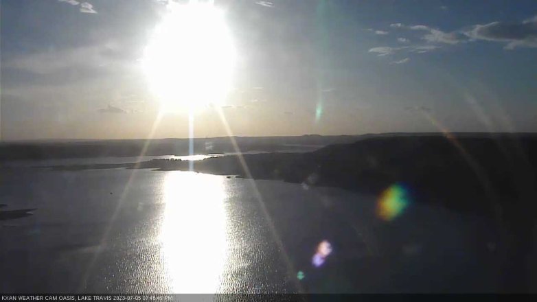 Lake Travis webcam, July 5, 2023 7:45 PM CT