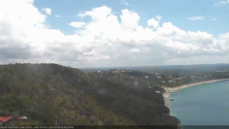 Lake Travis webcam, July 6, 2023 2:45 PM CT