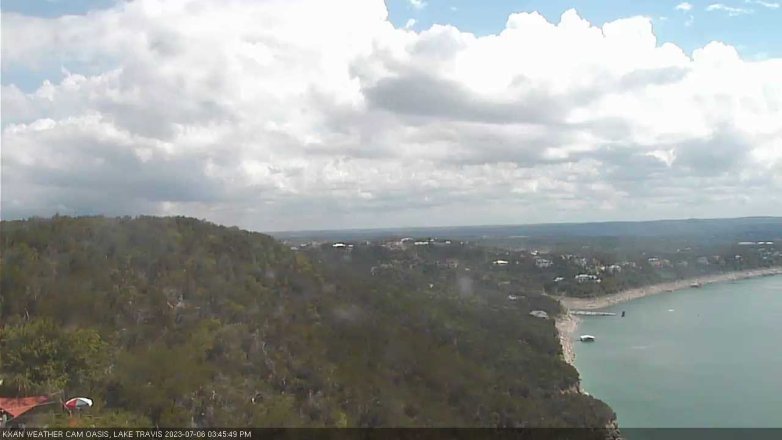 Lake Travis webcam, July 6, 2023 3:45 PM CT