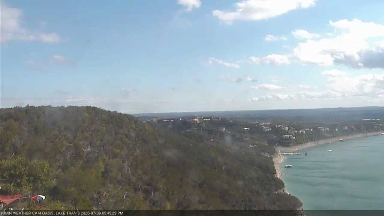 Lake Travis webcam, July 6, 2023 5:45 PM CT